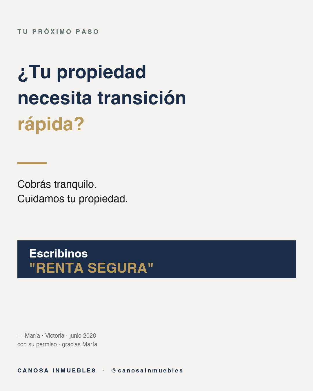 Cta — Le alquilamos su casa en 10 días.